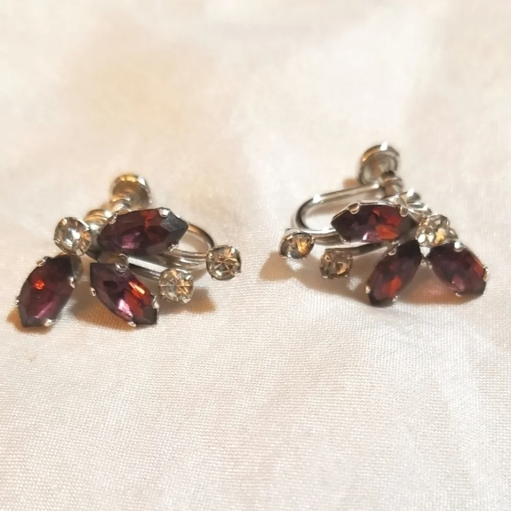 VanDell Sterling Crystal Earrings ~ Rare Vintage